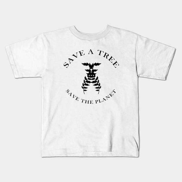 save a tree save the planet Kids T-Shirt by emofix